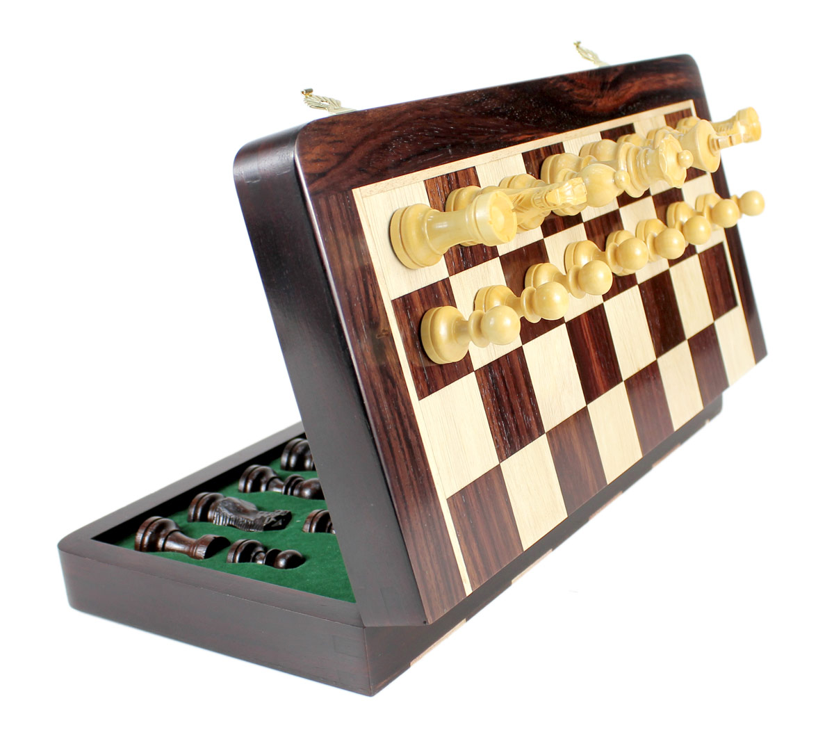 Each Chess piece is fitted with a powerful magnet at the bottom.